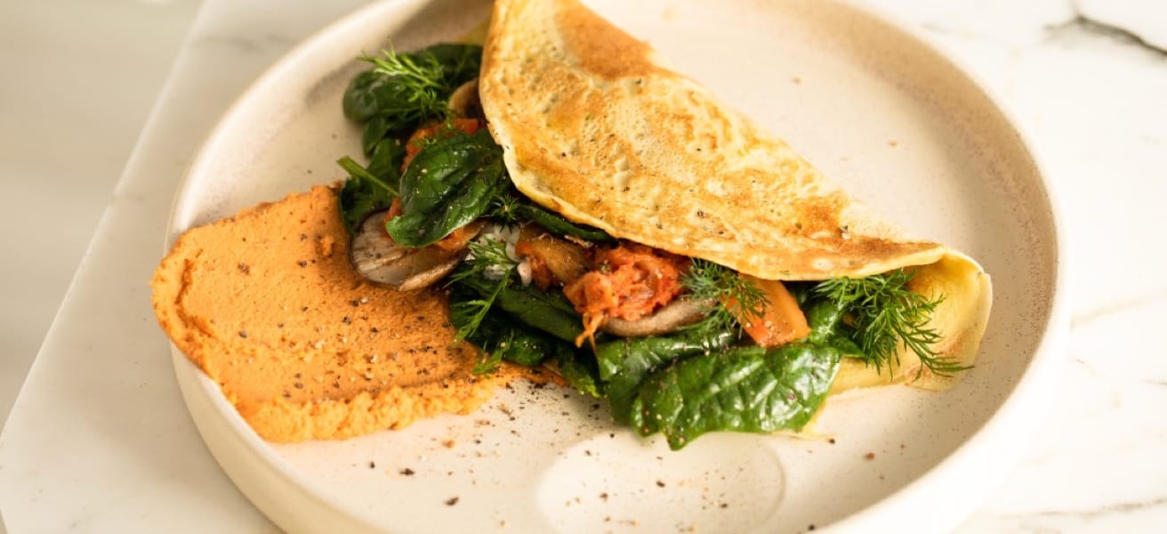 Spinach omelette